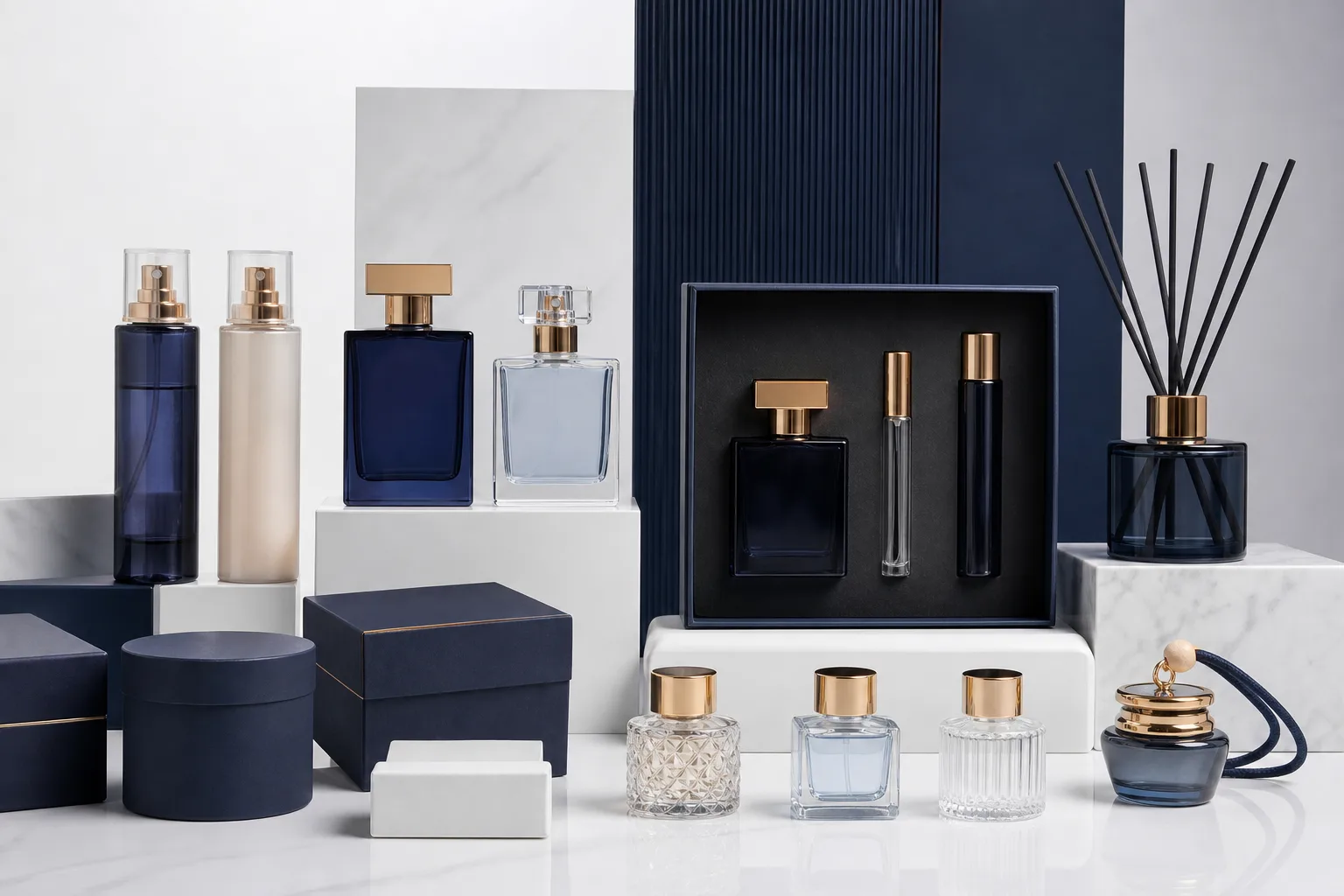 Private label perfume samples, bottles, and packaging components for OEM ODM service