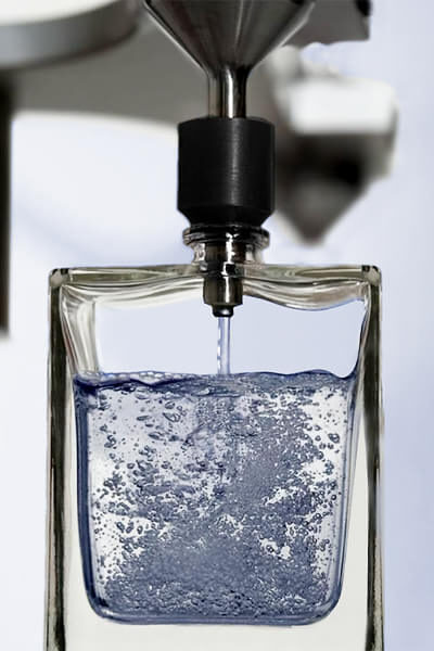 Perfume filling and packaging production process for private label orders
