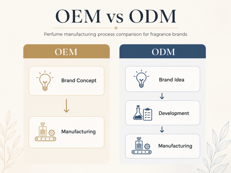 OEM vs ODM perfume manufacturing process comparison for fragrance brands